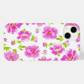 Coques Case-Mate iPhone Élégant Aquarelle pivoines rose Floral (Verso (horizontal))