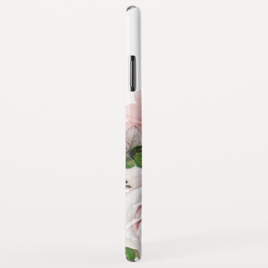 Coques Case-Mate iPhone Élégant Aquarelle rose-Bleu Script Floral (Dos/Droite)