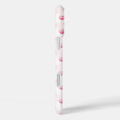 Coques Case-Mate iPhone Elégant aquarelle rose cerisier Monogramme (Verso / Droite)