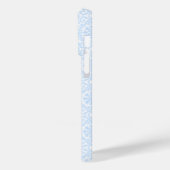 Coques Case-Mate iPhone Elégant arbre de Noël bleu Personnalisé (Verso / Gauche)