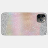 Coques Case-Mate iPhone Elégant Argent Parties scintillant Or Arc-en-ciel  (Dos (Horizontal))