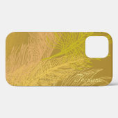 Coques Case-Mate iPhone Élégant Arrière - plan de feuille d'or (Verso (horizontal))