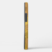 Coques Case-Mate iPhone Elégant Arrière - plan de feuille d'or et de fleur (Verso / Droite)