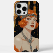 Coques Case-Mate iPhone Elegant Art Deco Flapper Girl (Verso)
