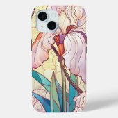 Coques Case-Mate iPhone Élégant Art Nouveau Vitrail Papillon en fer (Verso)