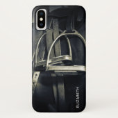 Coques Case-Mate iPhone Élégant bâton d'argent sur selle d'équitation angl (Dos)