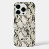 Coques Case-Mate iPhone Elégant Beige Snake Skin Motif (Verso)