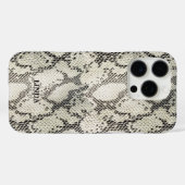 Coques Case-Mate iPhone Elégant Beige Snake Skin Motif (Verso (horizontal))