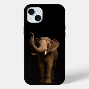 Coque iPhone 15 Mini Élégant Black 4 Luxe, Mighty Elephant iPhone 15 Pl