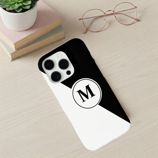 Coques Case-Mate iPhone Elegant Black and White Monogram iPhone Case