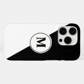 Coques Case-Mate iPhone Elegant Black and White Monogram iPhone Case (Verso (horizontal))