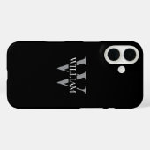 Coques Case-Mate iPhone Elegant black &gray white Personalized monogram (Verso (horizontal))