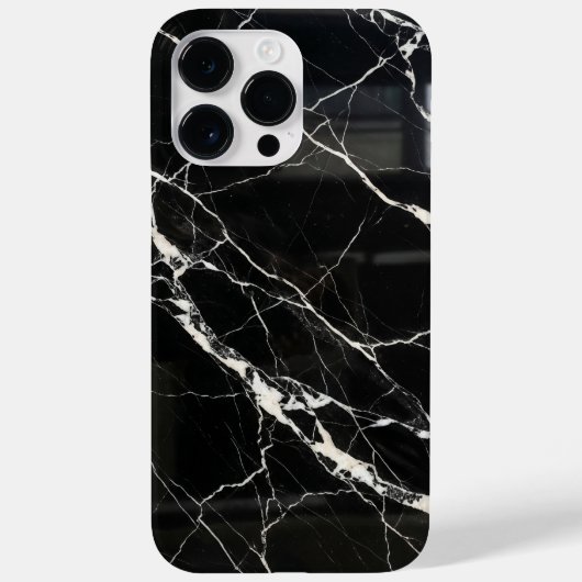 Coques Case-Mate iPhone Elegant Black Marble Texture iPhone Case (Verso)