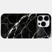 Coques Case-Mate iPhone Elegant Black Marble Texture iPhone Case (Verso (horizontal))