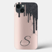 Coques Case-Mate iPhone Elégant Black Parties scintillant Drivers Rose Gol (Verso)