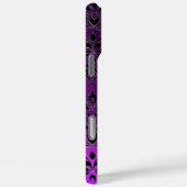COQUES Case-Mate iPhone ÉLÉGANT BLACK PURPLE DOMMASK GEM MONOGRAM (Verso / Droite)