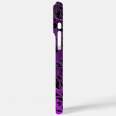 COQUES Case-Mate iPhone ÉLÉGANT BLACK PURPLE DOMMASK GEM MONOGRAM (Verso / Gauche)