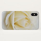 Coques Case-Mate iPhone Élégant blanc immaculé Rose photo rapprochée (Dos (Horizontal))