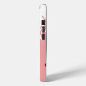 Coques Case-Mate iPhone Élégant Blanc & Rose Féminin (Verso / Gauche)