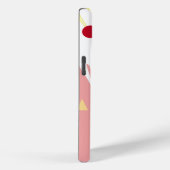Coques Case-Mate iPhone Élégant Blanc & Rose Féminin (Verso / Droite)