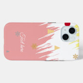 Coques Case-Mate iPhone Élégant Blanc & Rose Féminin (Verso (horizontal))