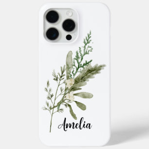 Coque iPhone 15 Pro Max Elégant blanc vert rouge vert vert vert d'eau mode