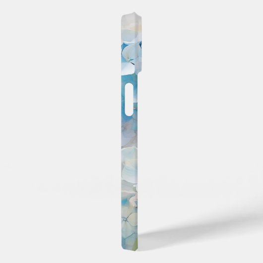 Coques Case-Mate iPhone Élégant bleu aquarelle Hydrangea Nom Modèle (Verso / Droite)