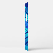 Coques Case-Mate iPhone Élégant bleu clair fractal (Verso / Droite)