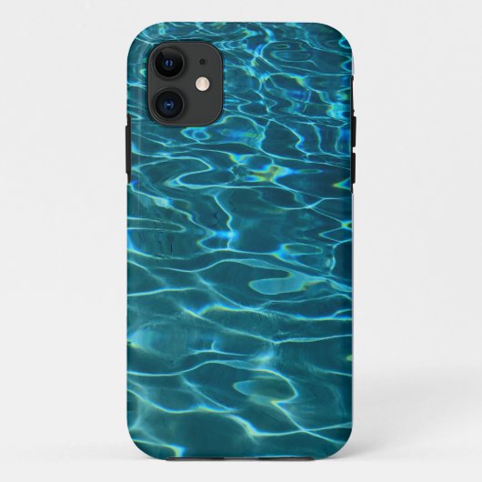 Coques Case-Mate iPhone Elégant bleu eau turquoise motif vagues de lac océ (Dos)