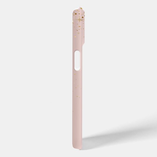 Coques Case-Mate iPhone Élégant bleu Lotus Rose or élégant (Verso / Droite)