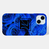Coques Case-Mate iPhone Elégant bleu rose bleu fleurs bleu bleu bleu flora (Verso (horizontal))
