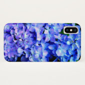 Coques Case-Mate iPhone Élégant bleu violet clair magenta hydrangée floral (Dos (Horizontal))