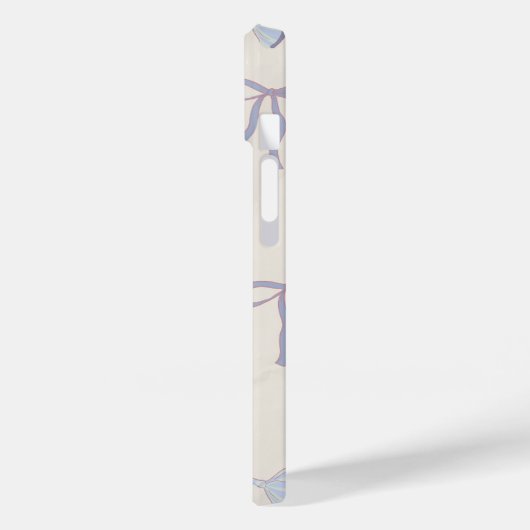 Coques Case-Mate iPhone Elegant Blue Bow Pattern (Verso / Gauche)