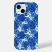 Coques Case-Mate iPhone Elegant Blue Floral iPhone Case (Verso)