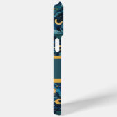 Coques Case-Mate iPhone Élégant Blue Gold moderne Nom personnalisé (Verso / Droite)