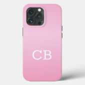 Coques Case-Mate iPhone Élégant Blush Pink Metal Nom monogrammé (Verso)