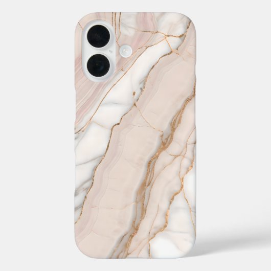 Coques Case-Mate iPhone Elegant Blush Rose Gold Marble  (Verso)