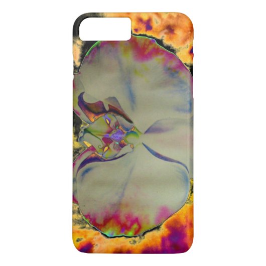 Coques Case-Mate iPhone Elégant boho abstrait aquarelle orchidée peinture (Dos)