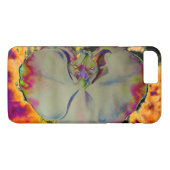Coques Case-Mate iPhone Elégant boho abstrait aquarelle orchidée peinture (Dos (Horizontal))