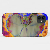 Coques Case-Mate iPhone Elégant boho abstrait aquarelle orchidée peinture (Dos (Horizontal))