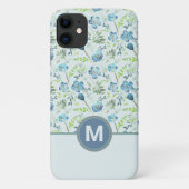 Coques Case-Mate iPhone Elégant Boho bleu vert Aquarelle Fleurs (Dos)