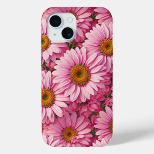 Coque Pour iPhone 15 Élégant boho chic flores rose pâle
