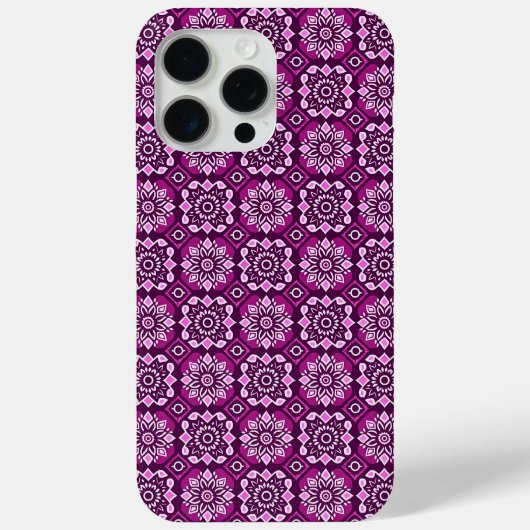 Coques Case-Mate iPhone Elégant Boho Chic motif floral géométrique (Verso)