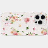 Coques Case-Mate iPhone Élégant Boho Floral | Monogramme Initiale (Verso (horizontal))