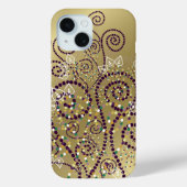 Coques Case-Mate iPhone Elégant Boho Purple Boho Deco Pointes Spirales Art (Verso)