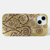 Coques Case-Mate iPhone Elégant Boho Purple Boho Deco Pointes Spirales Art (Verso (horizontal))