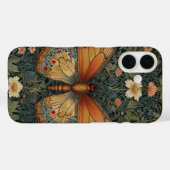 Coques Case-Mate iPhone Élégant boho rétro papillon botanique verdure (Verso (horizontal))