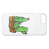 Coques Case-Mate iPhone Elégant boho rose fleurs cactus succulents (Dos (Horizontal))
