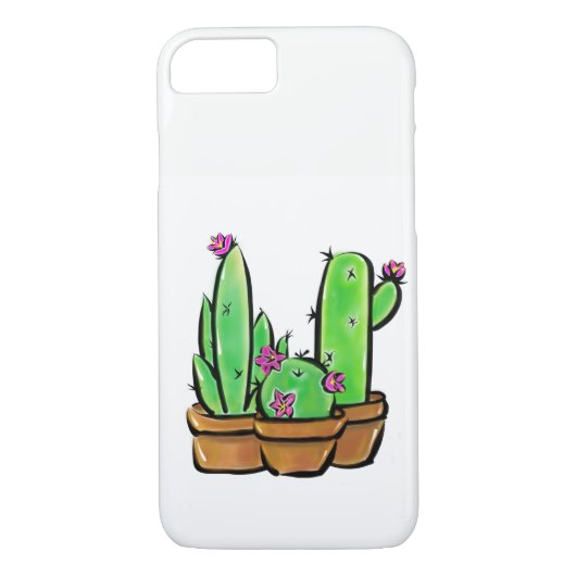 Coques Case-Mate iPhone Elégant boho rose fleurs cactus succulents (Dos)