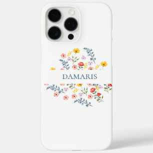 Coques iPhone 16 Pro Max Élégant boîtier de téléphone floral personnalisé